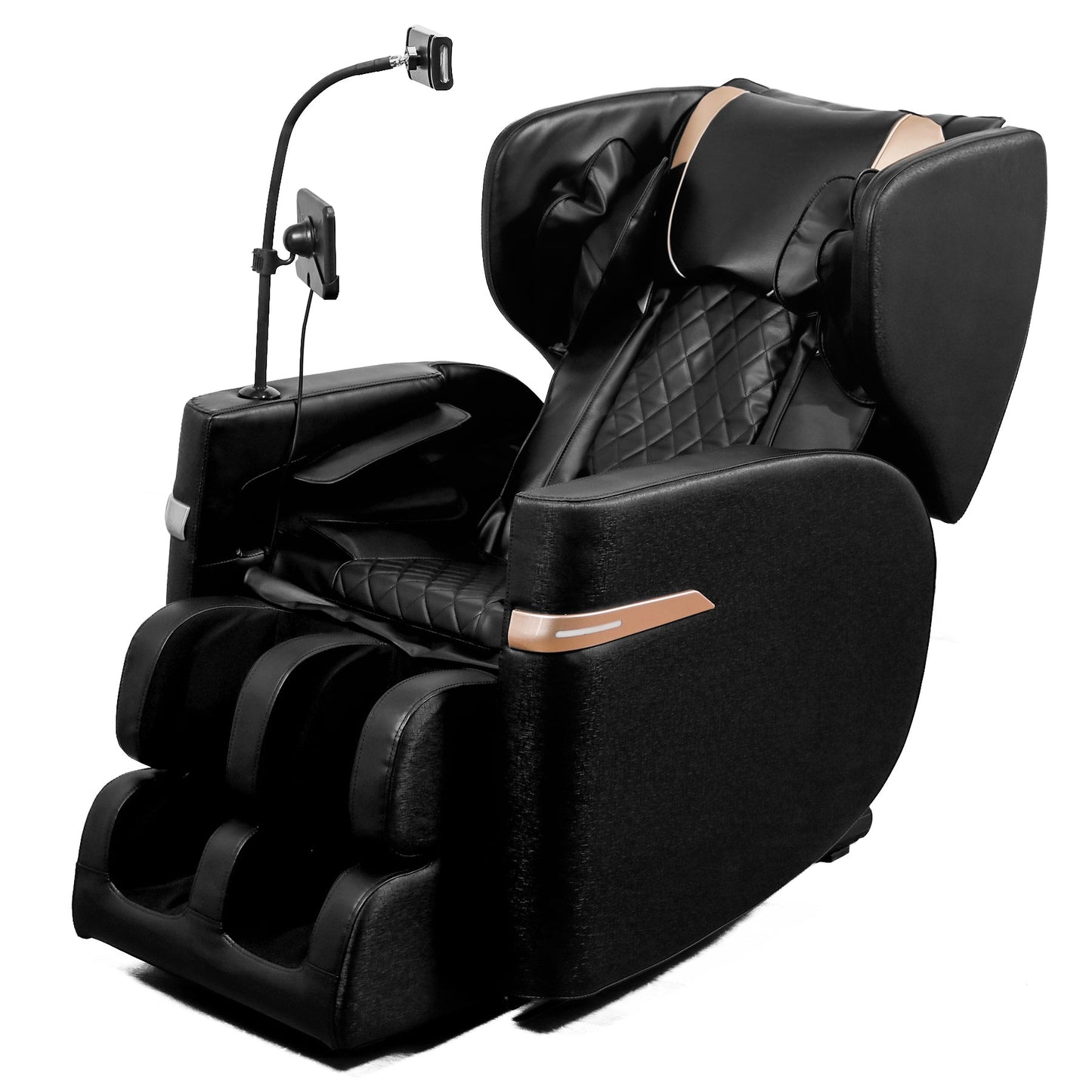 2025 Massage Chair Recliner with Zero Gravity and Full Body Air Pressure in Black PU Leather - 1st Choice Furniture Direct