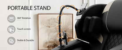 2025 Massage Chair Recliner with Zero Gravity, Full Body Air Pressure, Black, PU Leather - 1st Choice Furniture Direct