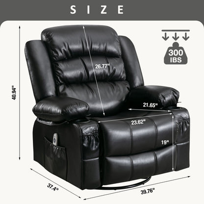 1st Choice Massage Swivel Rocker Recliner Chair with Vibration Massage