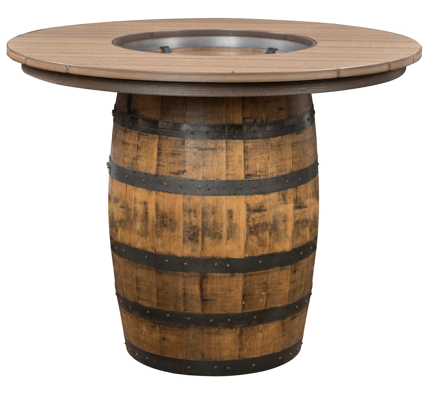 William Sheppee Durable and Stylish Outdoor Barrel Table with Poly Top