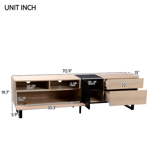 1st Choice Modern TV Stand Console for 80" TV with Double Storage Space