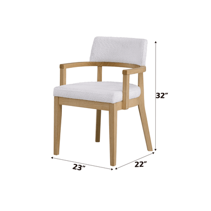 20'W Gorge Fabric & Oak Finish Arm Chair (SET-2) - 1st Choice Furniture Direct