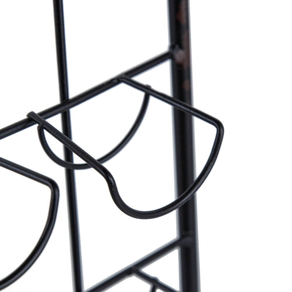 22.8x5.5x28.7' Black Floating Coffee Bar Shelf with Coffee Pod Holder, Hooks and Storage Shelf - 1st Choice Furniture Direct