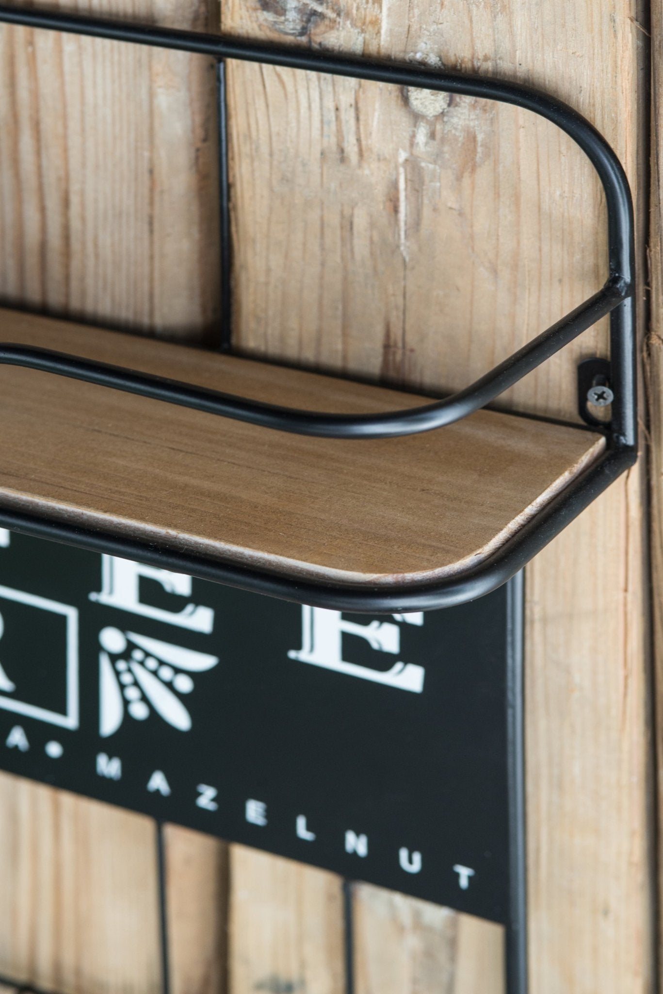 22.8x5.5x28.7' Black Floating Coffee Bar Shelf with Coffee Pod Holder, Hooks and Storage Shelf - 1st Choice Furniture Direct