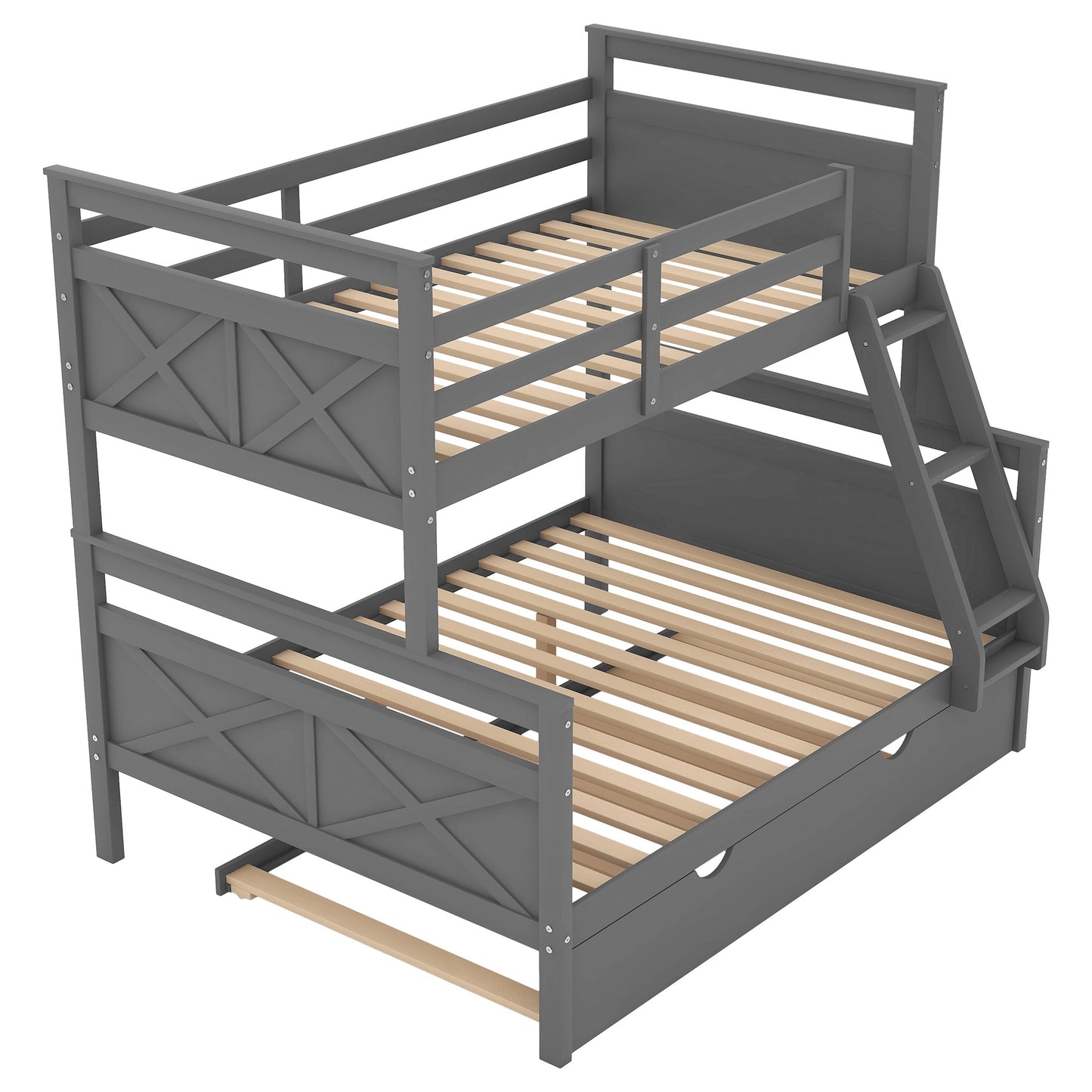 1st Choice Twin Over Full Bunk Bed with Trundle - Safety and Style Combined