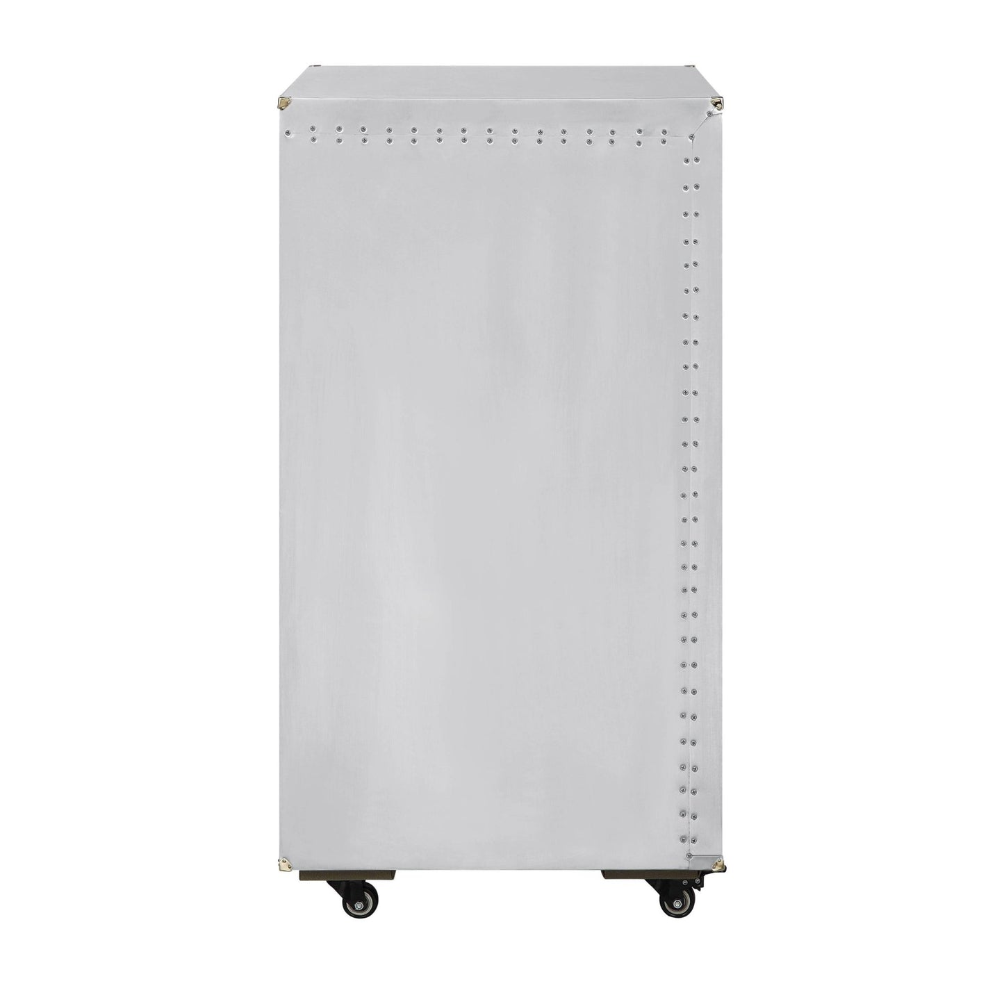 23 Bottle Aluminum Wine Cabinet | Rolling Wine Storage Rack - 1st Choice Furniture Direct