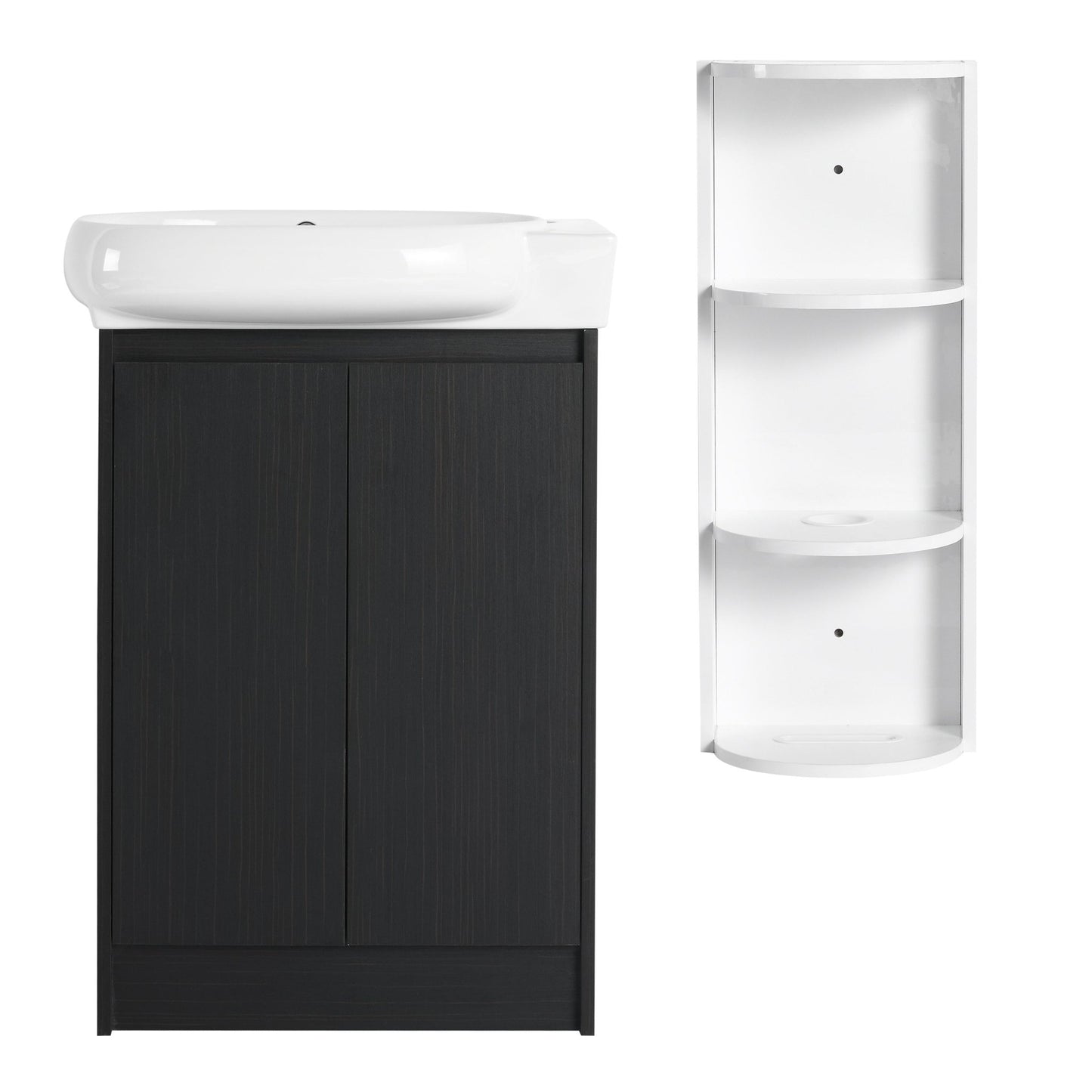 23' Freestanding Bathroom Vanity with Sink and Storage Rack, Soft Close Doors - 1st Choice Furniture Direct