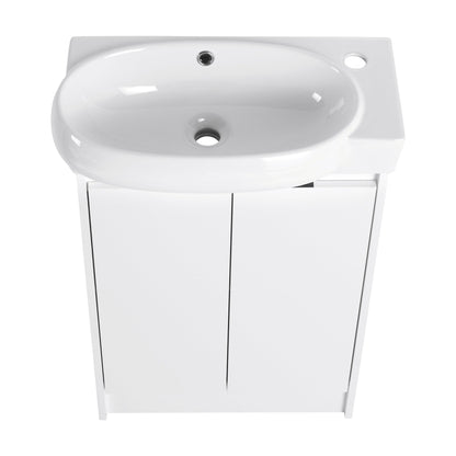 23' Freestanding Bathroom Vanity with Sink and Storage Rack, Soft Close Doors - 1st Choice Furniture Direct