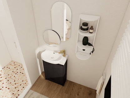 23' Freestanding Bathroom Vanity with Sink and Storage Rack, Soft Close Doors - 1st Choice Furniture Direct