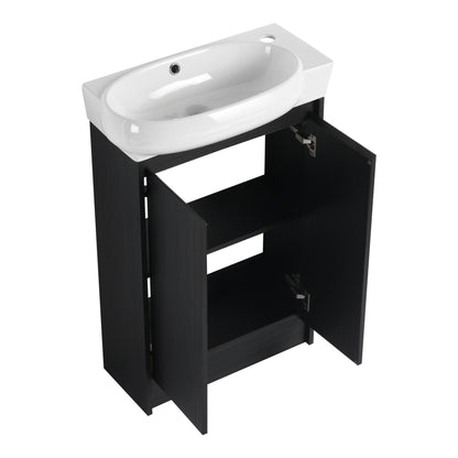 23' Freestanding Bathroom Vanity with Sink and Storage Rack, Soft Close Doors - 1st Choice Furniture Direct