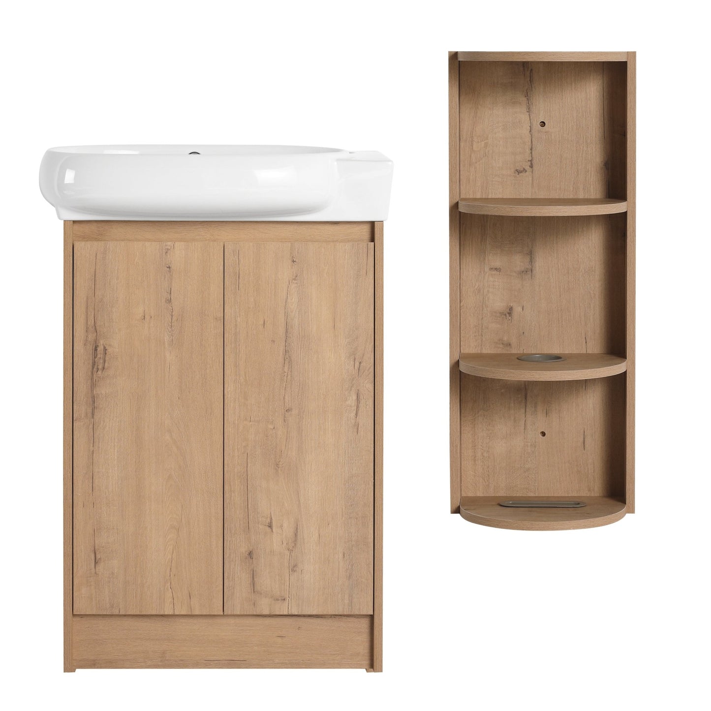 23' Freestanding Bathroom Vanity with Sink and Storage Rack, Soft Close Doors - 1st Choice Furniture Direct