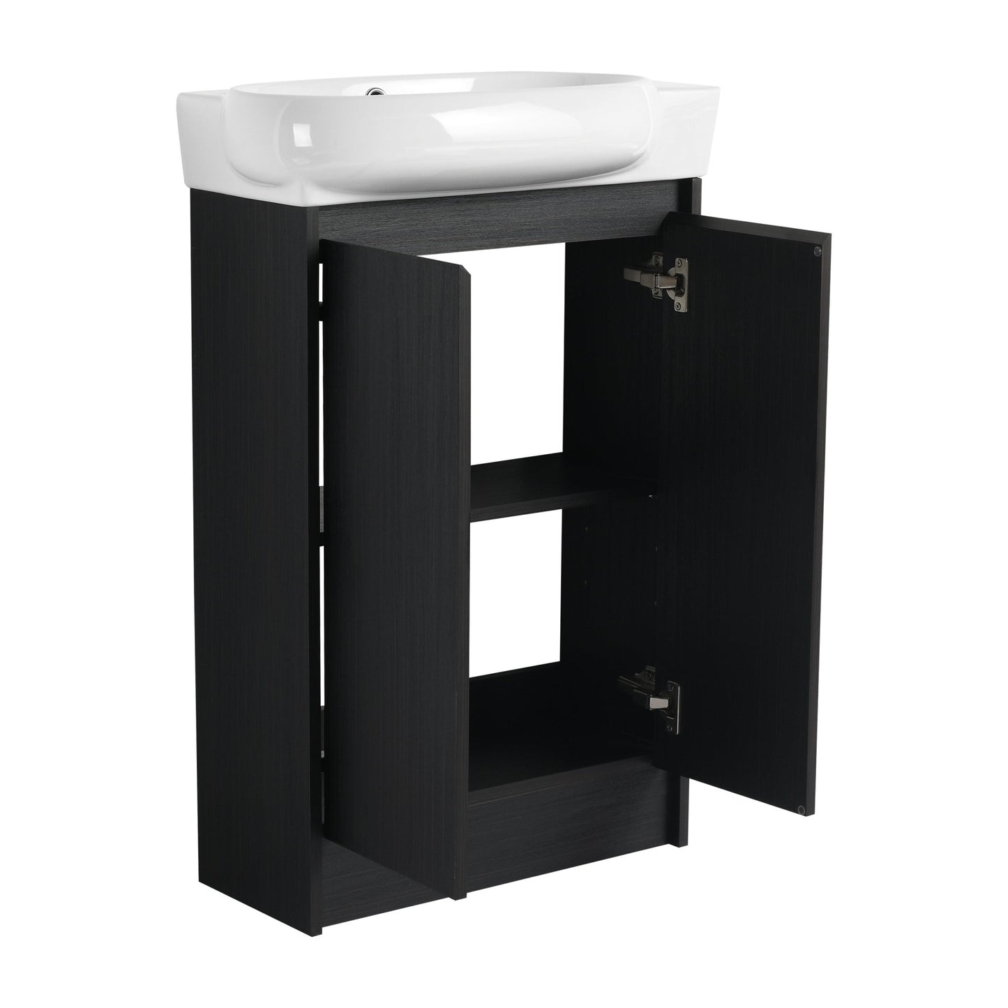 23' Freestanding Bathroom Vanity with Sink and Storage Rack, Soft Close Doors - 1st Choice Furniture Direct