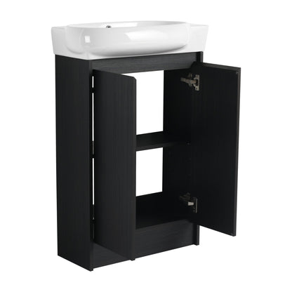 23' Freestanding Bathroom Vanity with Sink and Storage Rack, Soft Close Doors - 1st Choice Furniture Direct