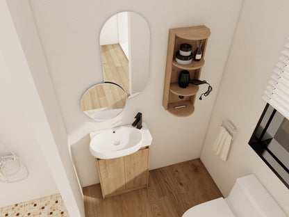 23' Freestanding Bathroom Vanity with Sink and Storage Rack, Soft Close Doors - 1st Choice Furniture Direct
