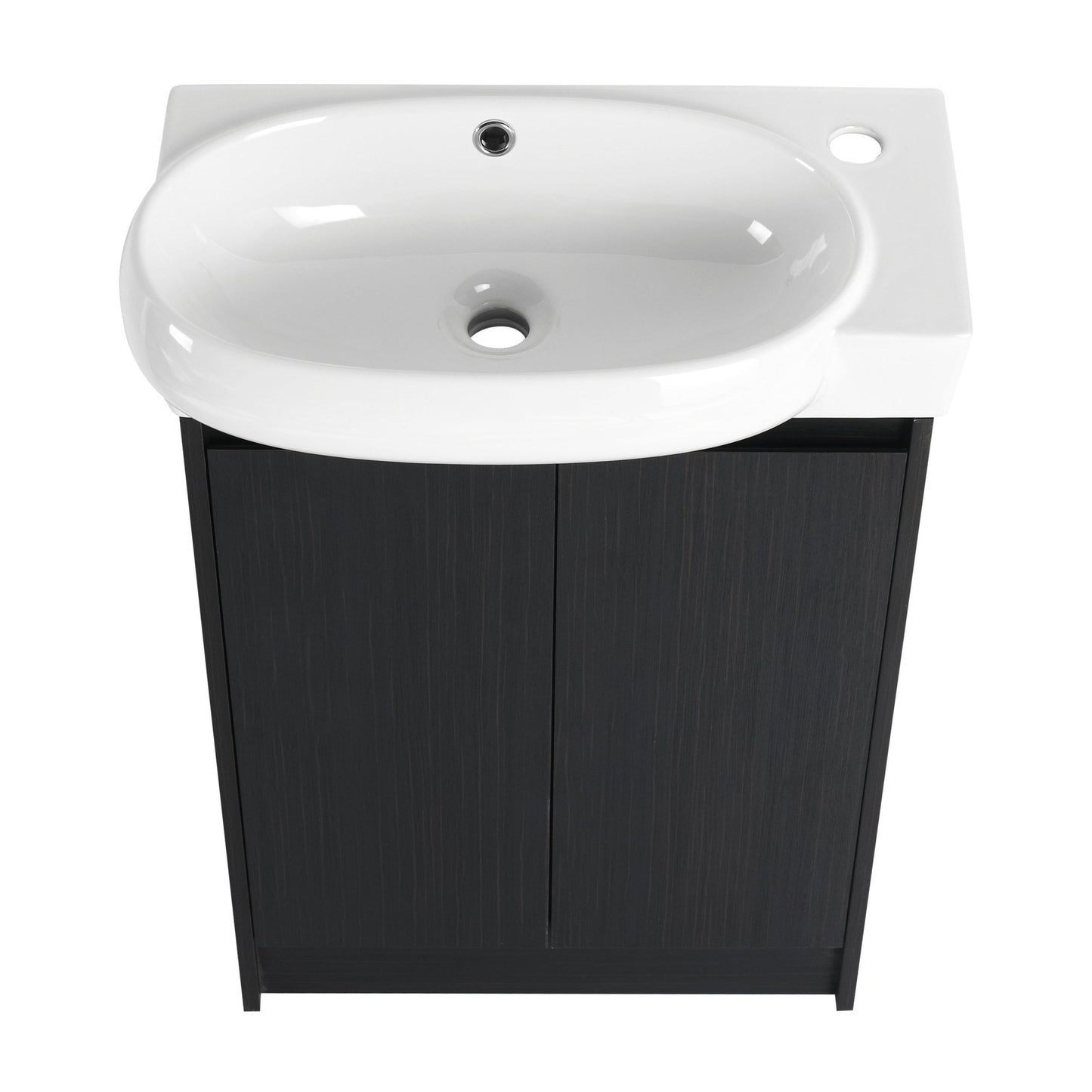 23' Freestanding Bathroom Vanity with Sink and Storage Rack, Soft Close Doors - 1st Choice Furniture Direct