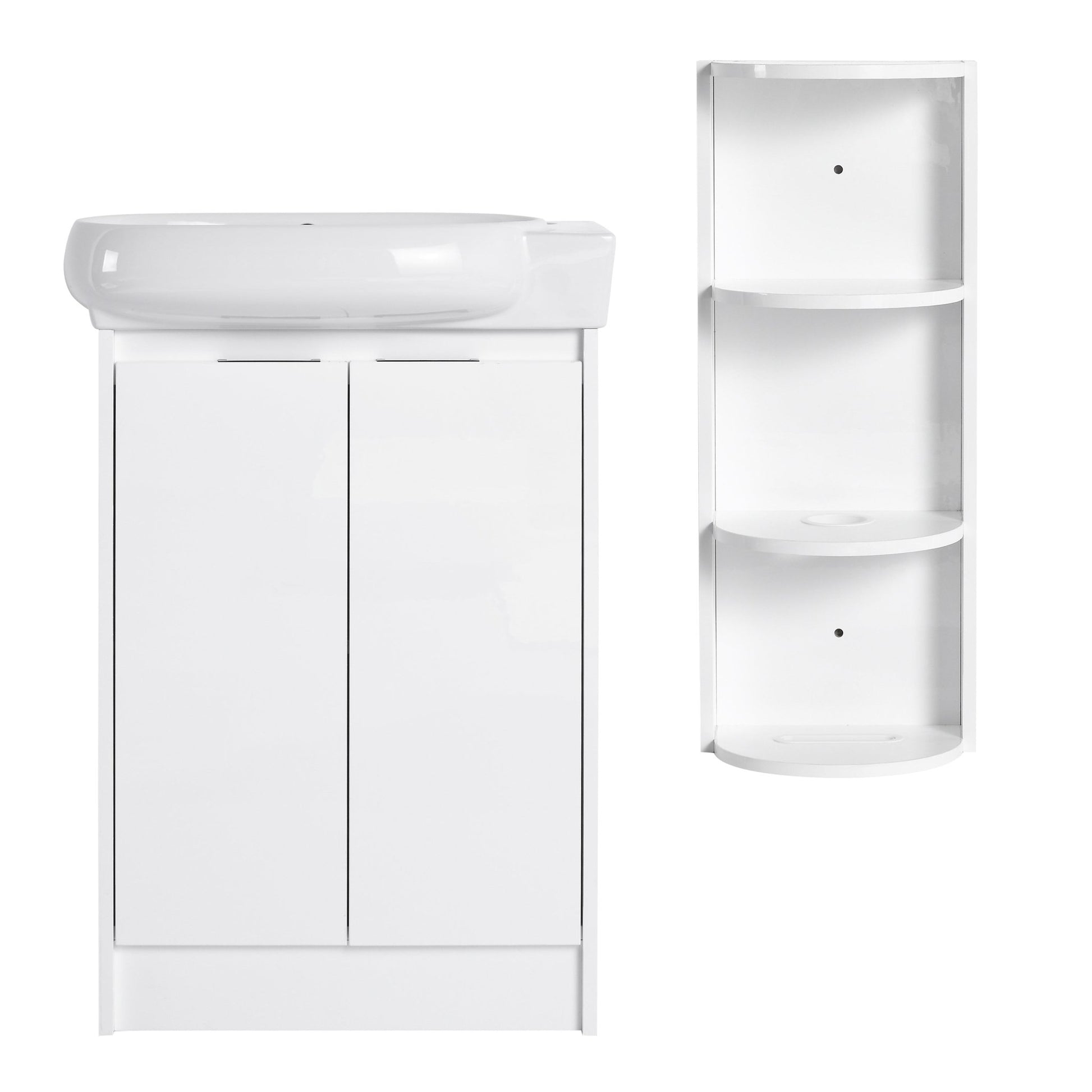23' Freestanding Bathroom Vanity with Sink and Storage Rack, Soft Close Doors - 1st Choice Furniture Direct