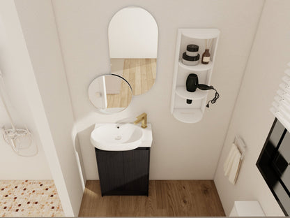 23' Freestanding Bathroom Vanity with Sink and Storage Rack, Soft Close Doors - 1st Choice Furniture Direct