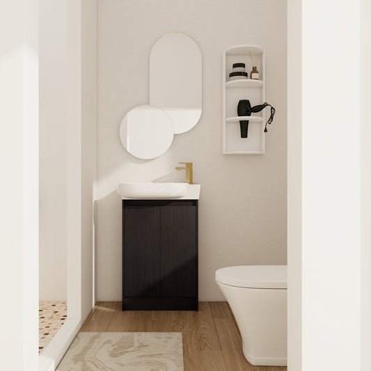 23' Freestanding Bathroom Vanity with Sink and Storage Rack, Soft Close Doors - 1st Choice Furniture Direct