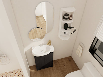 23' Freestanding Bathroom Vanity with Sink and Storage Rack, Soft Close Doors - 1st Choice Furniture Direct