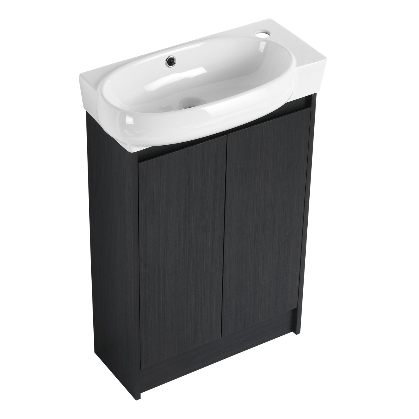 23' Freestanding Bathroom Vanity with Sink and Storage Rack, Soft Close Doors - 1st Choice Furniture Direct