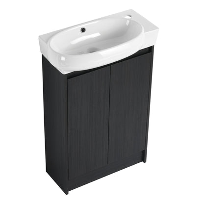 23' Freestanding Bathroom Vanity with Sink and Storage Rack, Soft Close Doors - 1st Choice Furniture Direct