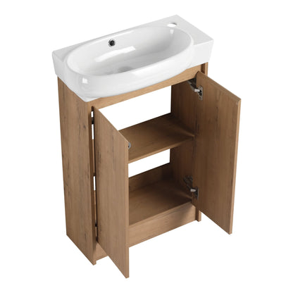 23' Freestanding Bathroom Vanity with Sink and Storage Rack, Soft Close Doors - 1st Choice Furniture Direct