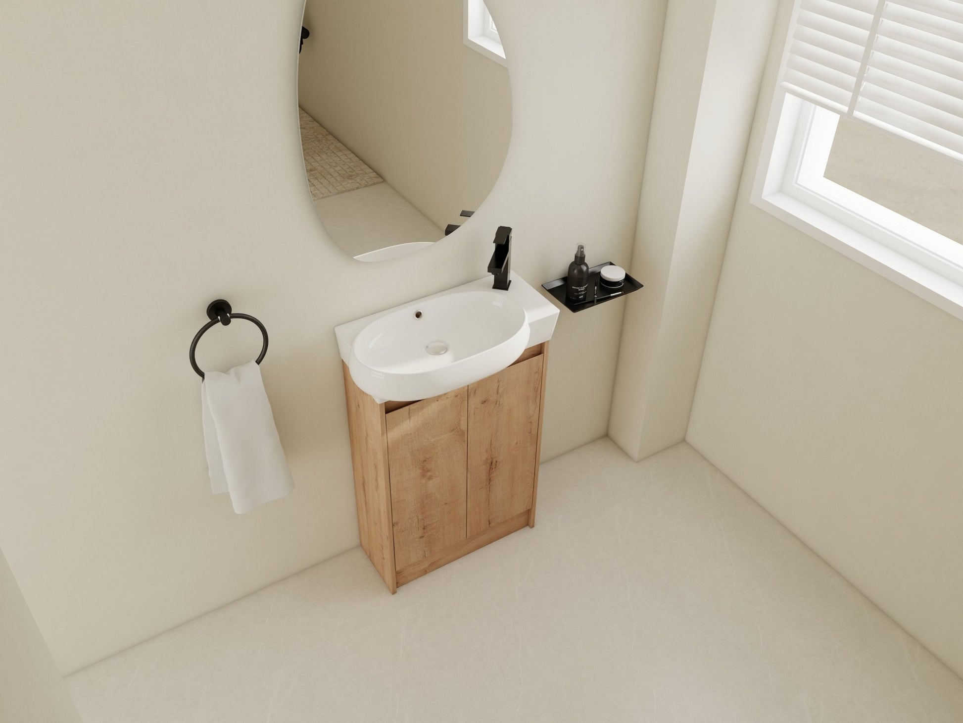 23' Freestanding Bathroom Vanity with Sink, Soft Close Doors - 1st Choice Furniture Direct