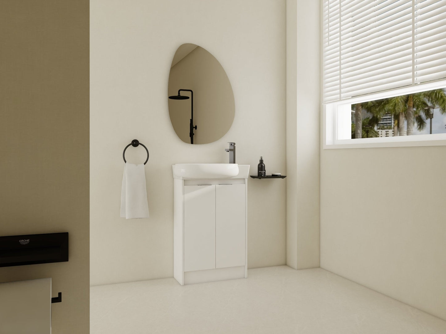 23' Freestanding Bathroom Vanity with Sink, Soft Close Doors - 1st Choice Furniture Direct