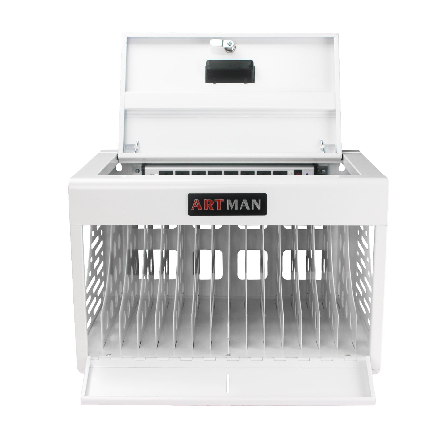 1st Choice 16-Bay Charging Laptop Locking Charging Station White Cabinet