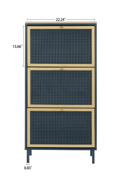 1st Choice 3 Metal Door Freestanding Modern Shoe Storage Cabinet