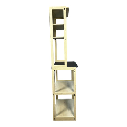 23.62' White and Black color Bakers Rack for Kitchen with Storage, Coffee Bar, 5 - Tier Kitchen Shelves, Microwave Stand - 1st Choice Furniture Direct