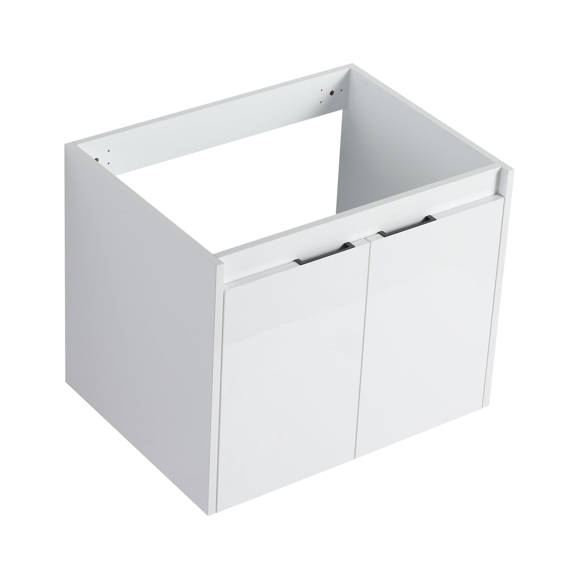 24' Bathroom Vanity With Resin Sink , 2 - Soft Close Doors, Float Mounting Design,Glossy White,(KD - Packing) - 1st Choice Furniture Direct