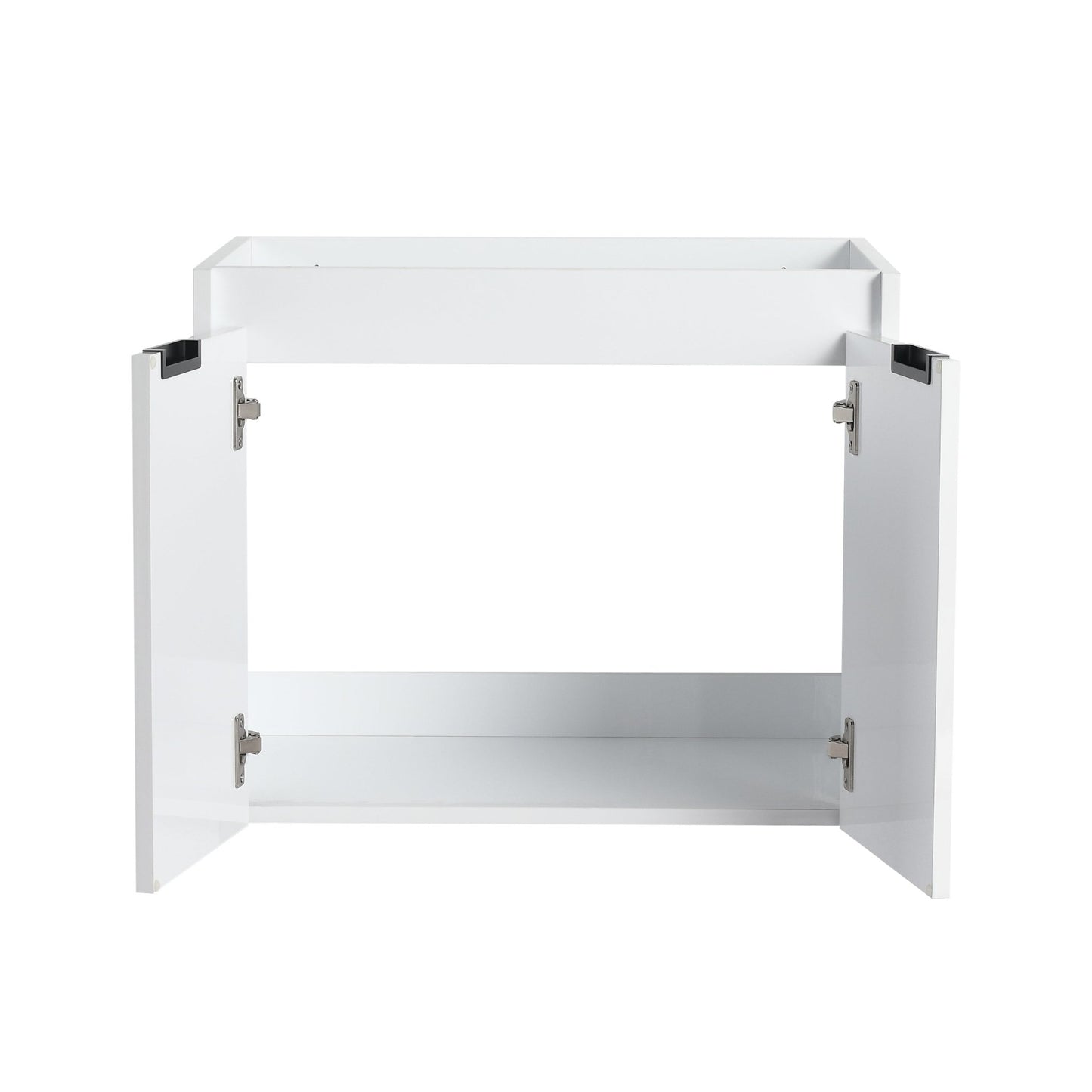 24' Bathroom Vanity With Resin Sink , 2 - Soft Close Doors, Float Mounting Design,Glossy White,(KD - Packing) - 1st Choice Furniture Direct