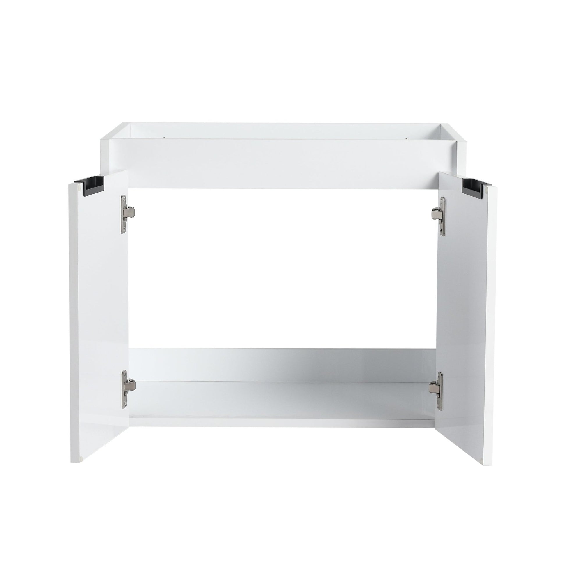 24' Bathroom Vanity With Resin Sink , 2 - Soft Close Doors, Float Mounting Design,Glossy White,(KD - Packing) - 1st Choice Furniture Direct