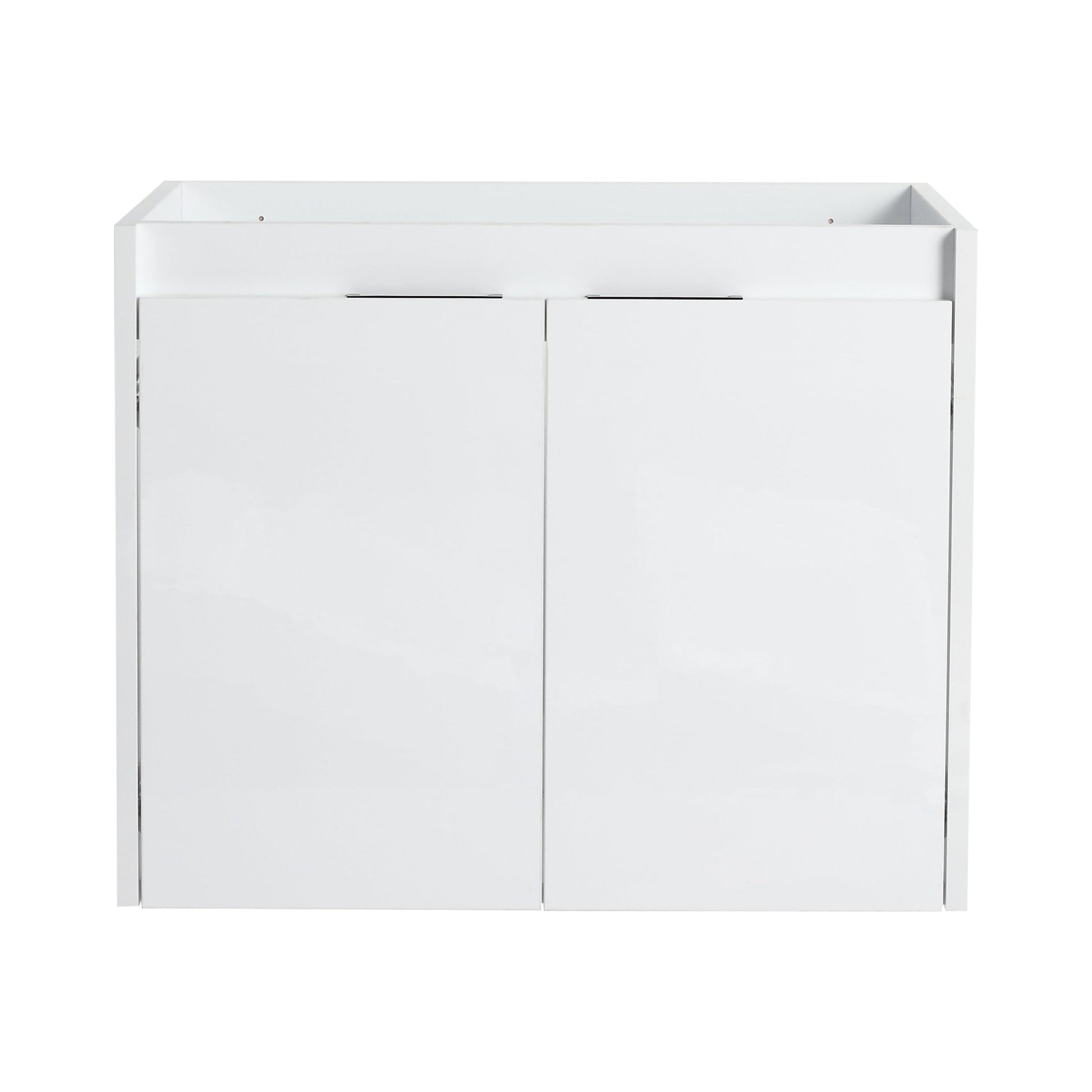 24' Bathroom Vanity With Resin Sink , 2 - Soft Close Doors, Float Mounting Design,Glossy White,(KD - Packing) - 1st Choice Furniture Direct