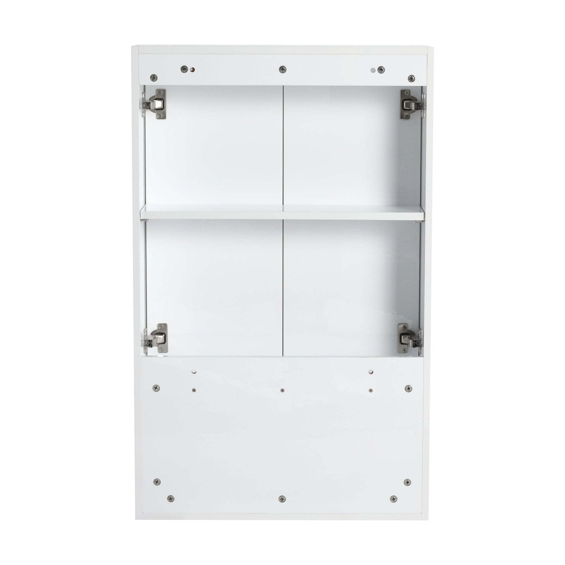 24' Bathroom Wall Cabinet, Soft Close Doors, Float Mounting Design,Glossy White,(KD - Packing) - 1st Choice Furniture Direct