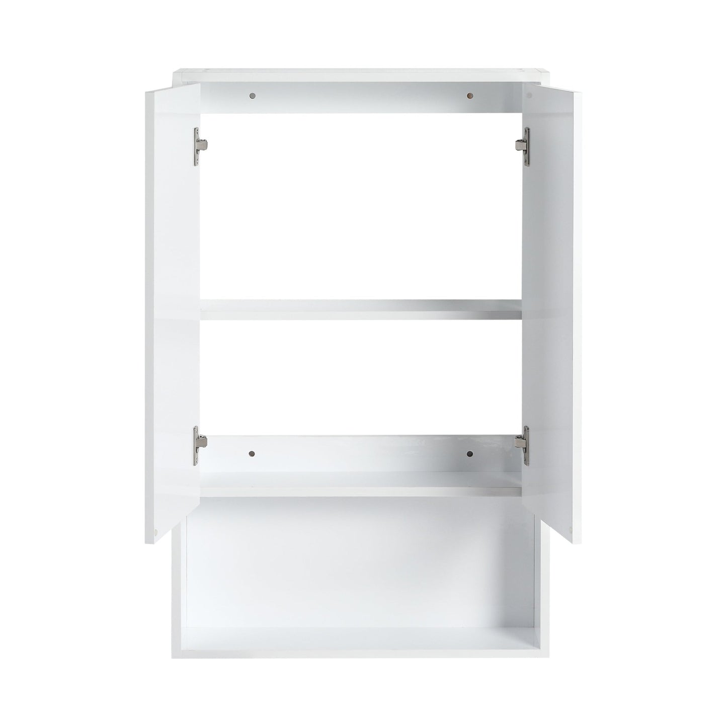 24' Bathroom Wall Cabinet, Soft Close Doors, Float Mounting Design,Glossy White,(KD - Packing) - 1st Choice Furniture Direct