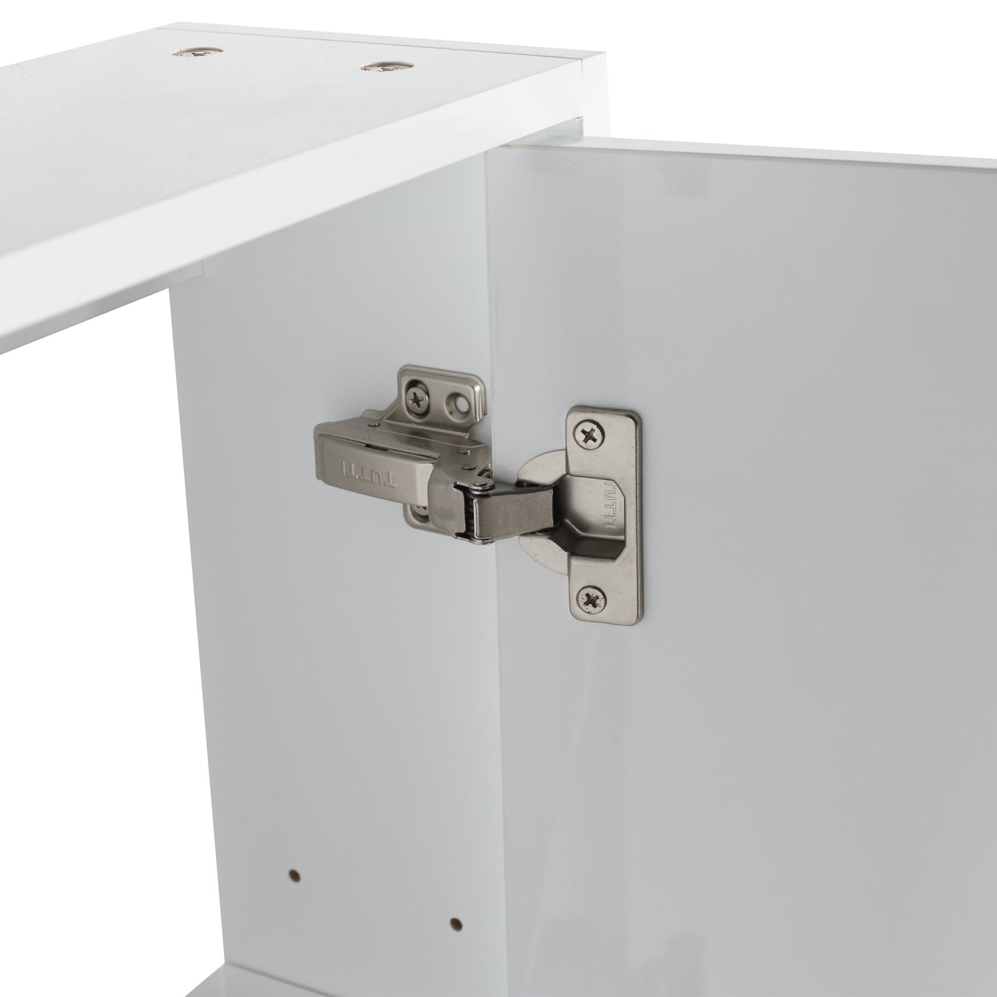 24' Bathroom Wall Cabinet, Soft Close Doors, Float Mounting Design,Glossy White,(KD - Packing) - 1st Choice Furniture Direct