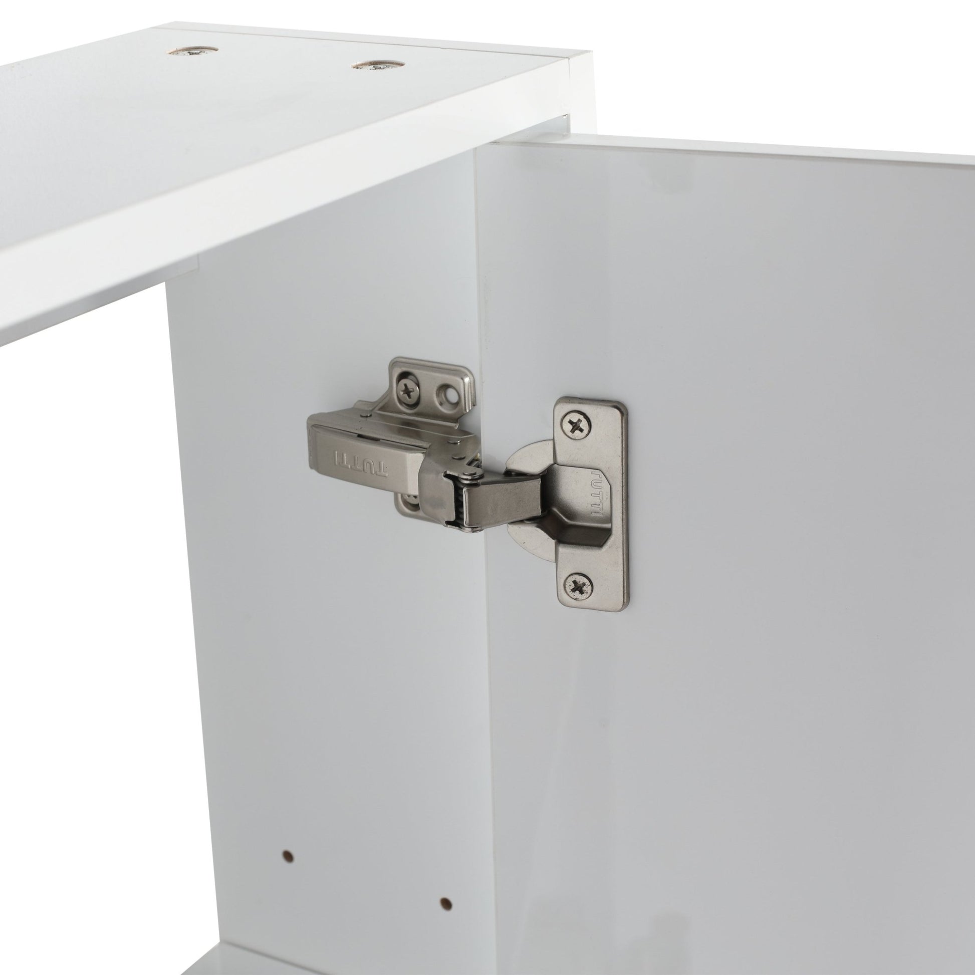 24' Bathroom Wall Cabinet, Soft Close Doors, Float Mounting Design,Glossy White,(KD - Packing) - 1st Choice Furniture Direct
