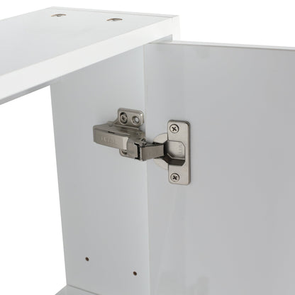 24' Bathroom Wall Cabinet, Soft Close Doors, Float Mounting Design,Glossy White,(KD - Packing) - 1st Choice Furniture Direct