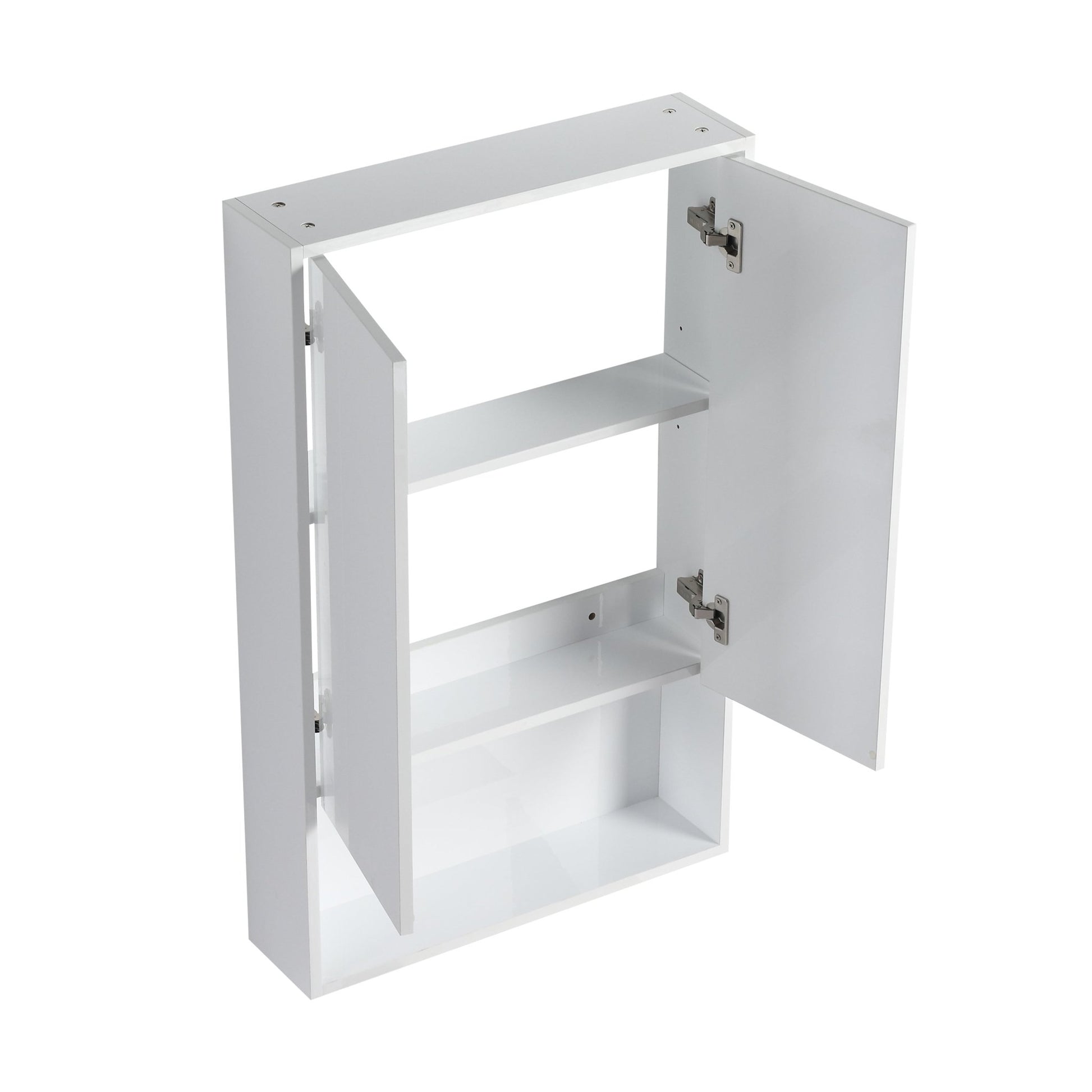24' Bathroom Wall Cabinet, Soft Close Doors, Float Mounting Design,Glossy White,(KD - Packing) - 1st Choice Furniture Direct
