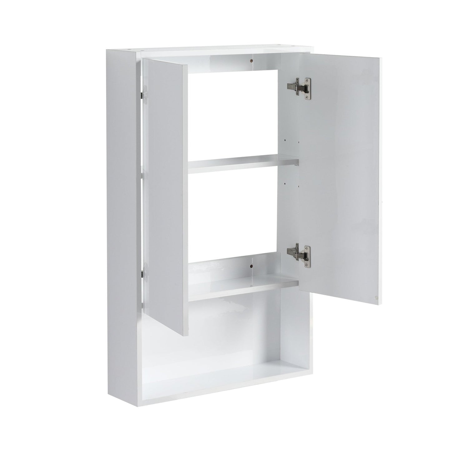 24' Bathroom Wall Cabinet, Soft Close Doors, Float Mounting Design,Glossy White,(KD - Packing) - 1st Choice Furniture Direct