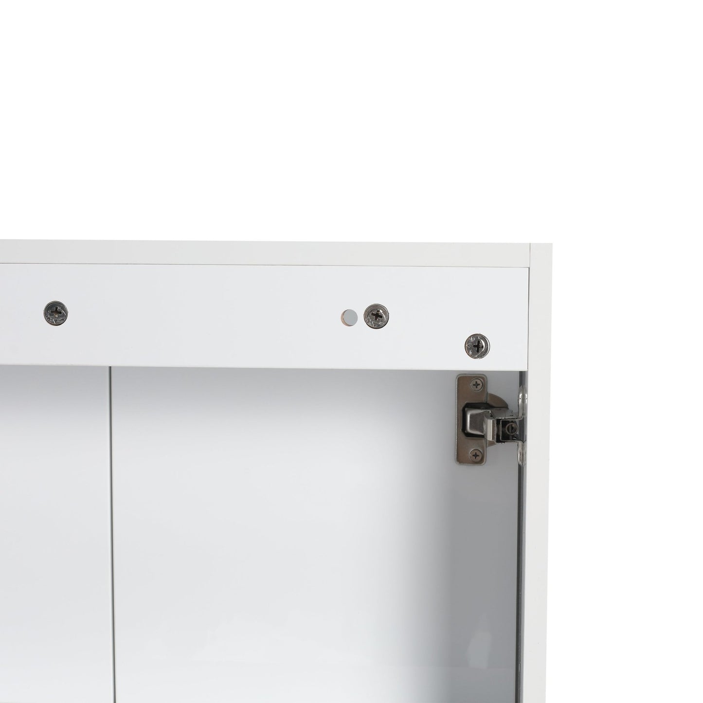 24' Bathroom Wall Cabinet, Soft Close Doors, Float Mounting Design,Glossy White,(KD - Packing) - 1st Choice Furniture Direct