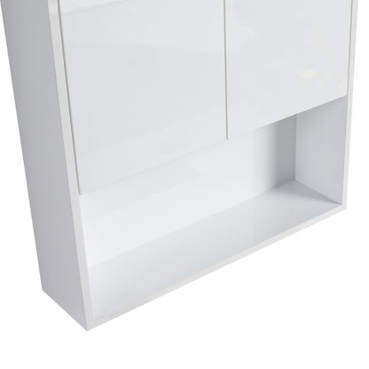 24' Bathroom Wall Cabinet, Soft Close Doors, Float Mounting Design,Glossy White,(KD - Packing) - 1st Choice Furniture Direct