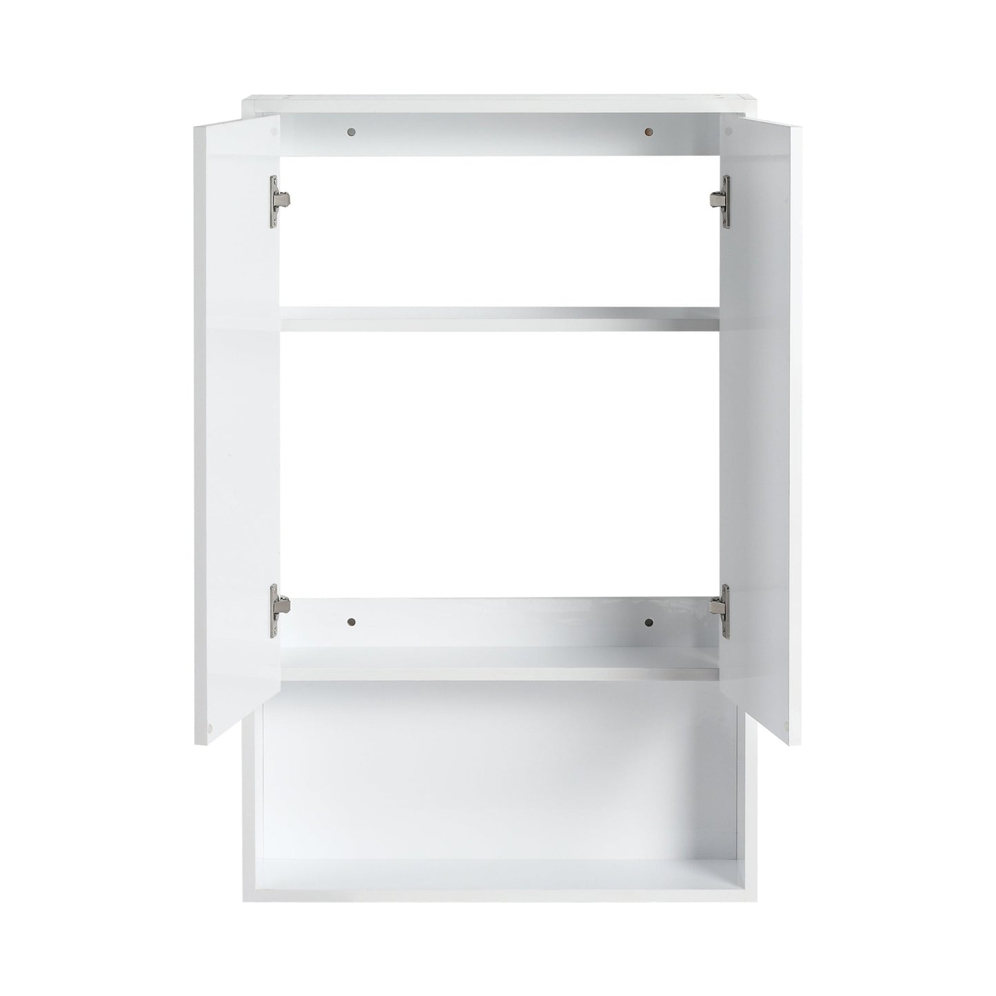 24' Bathroom Wall Cabinet, Soft Close Doors, Float Mounting Design,Glossy White,(KD - Packing) - 1st Choice Furniture Direct