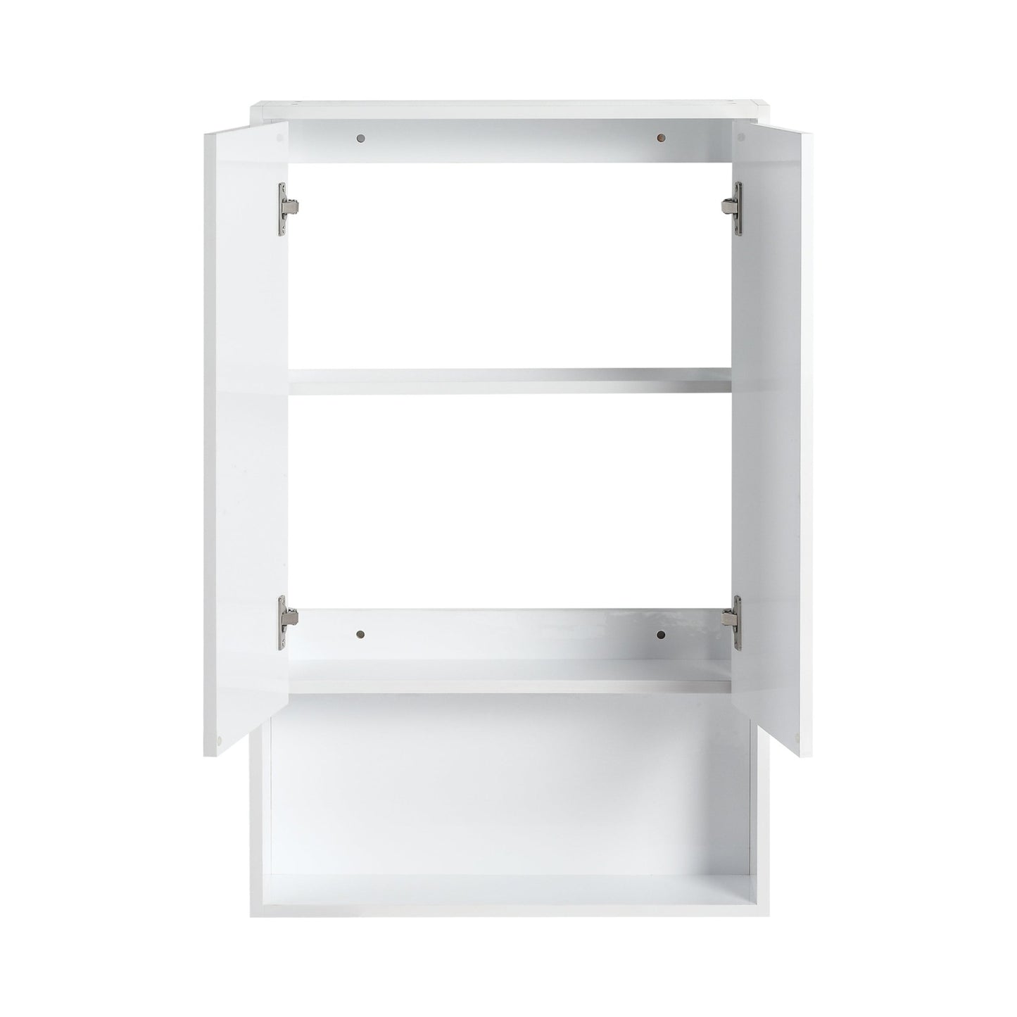 24' Bathroom Wall Cabinet, Soft Close Doors, Float Mounting Design,Glossy White,(KD - Packing) - 1st Choice Furniture Direct