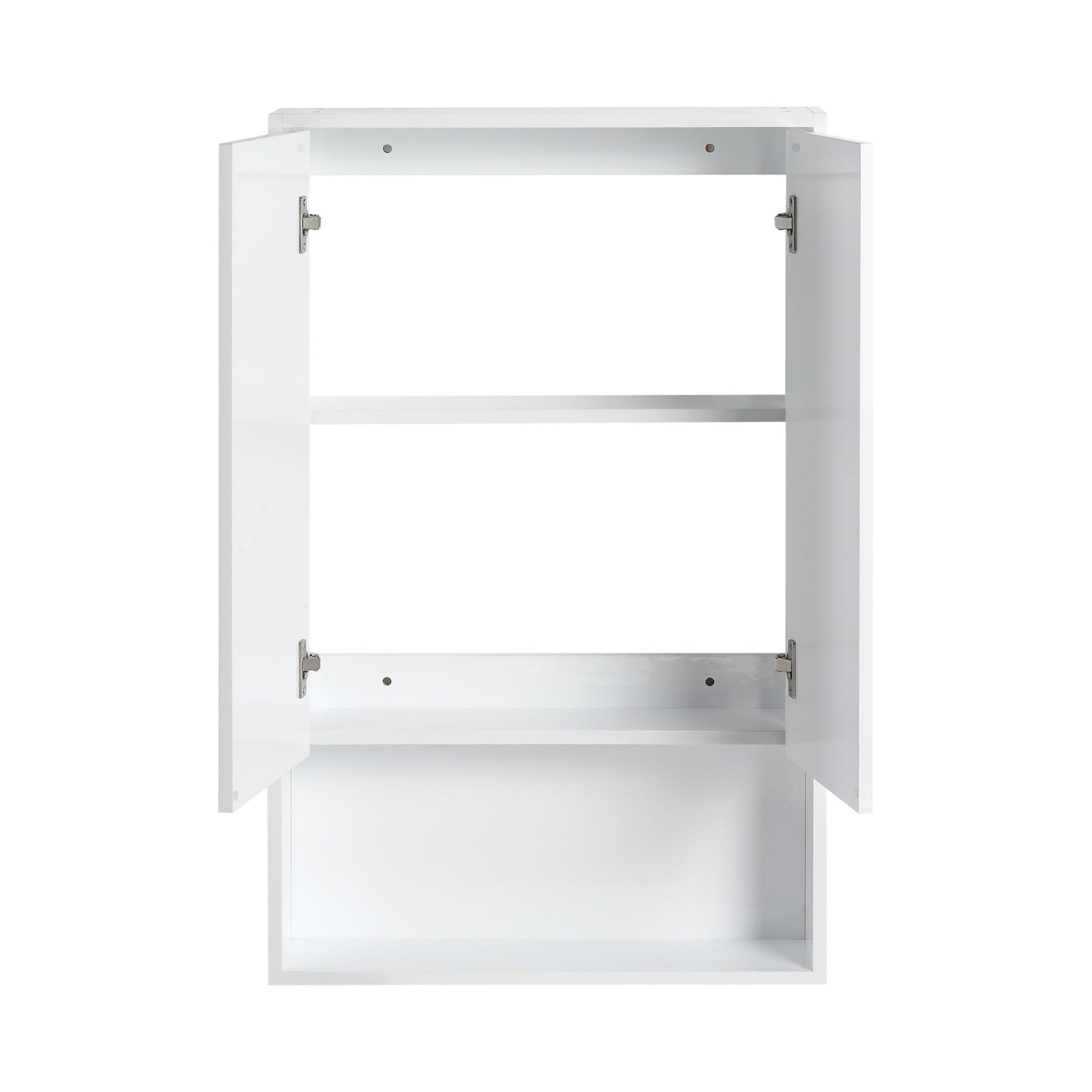 24' Bathroom Wall Cabinet, Soft Close Doors, Float Mounting Design,Glossy White,(KD - Packing) - 1st Choice Furniture Direct
