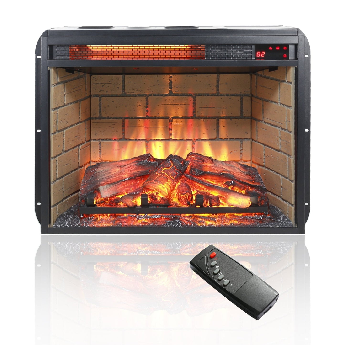 24" Electric Fireplace Insert | Infrared Heater with Remote - 1st Choice Furniture Direct