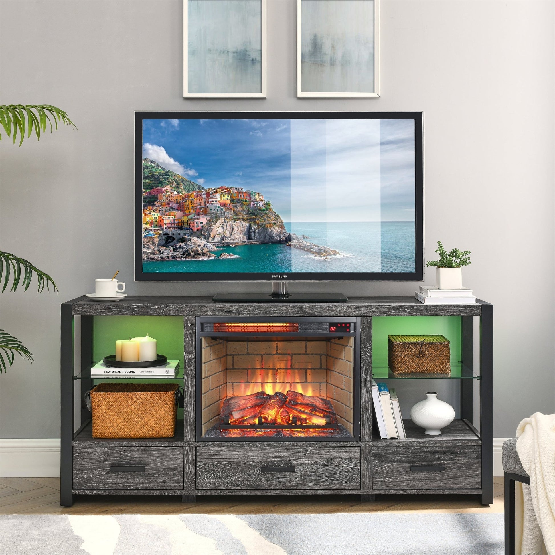 24" Electric Fireplace Insert | Infrared Heater with Remote - 1st Choice Furniture Direct
