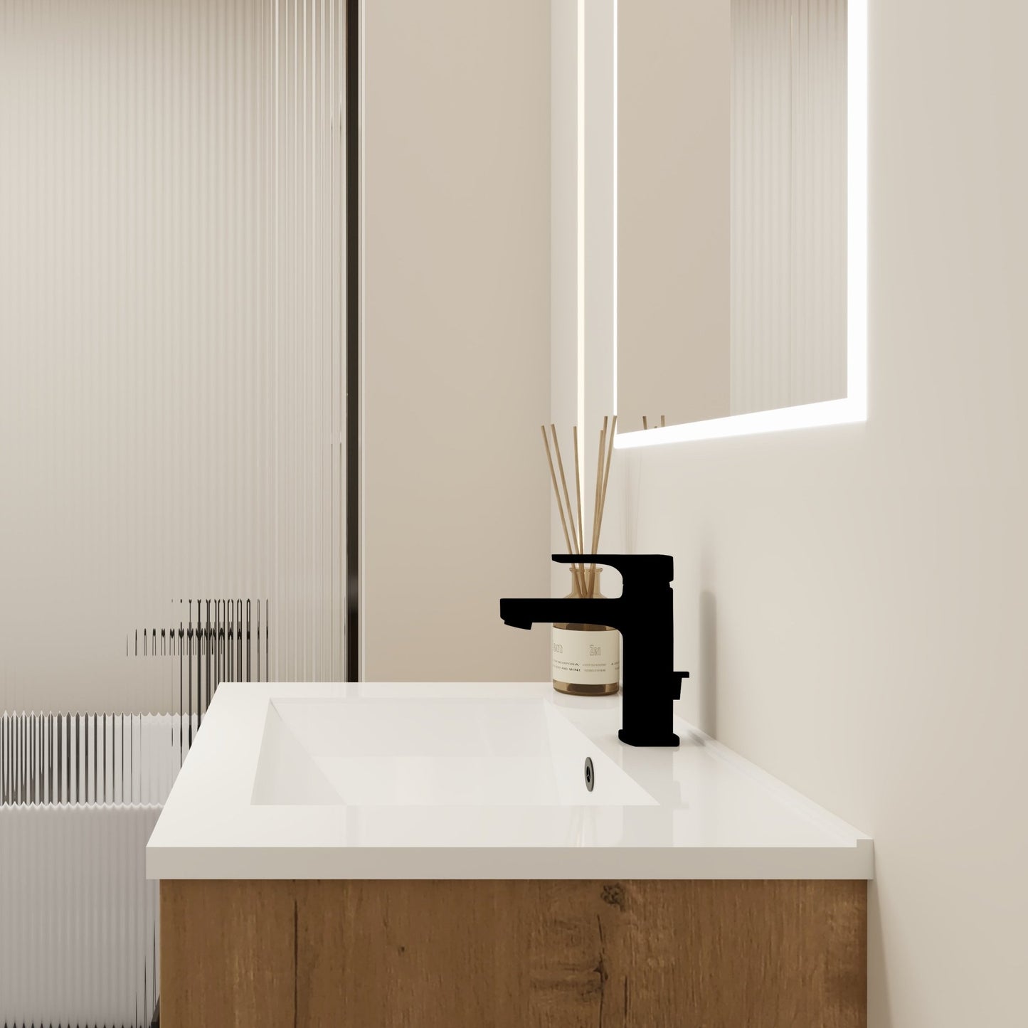 24 Inch Bathroom Vanity With Sink, Freestanding Bathroom Vanity or Floating is Optional Conversion24*18 - 00324IMO - 1(KD - Packing) - 1st Choice Furniture Direct